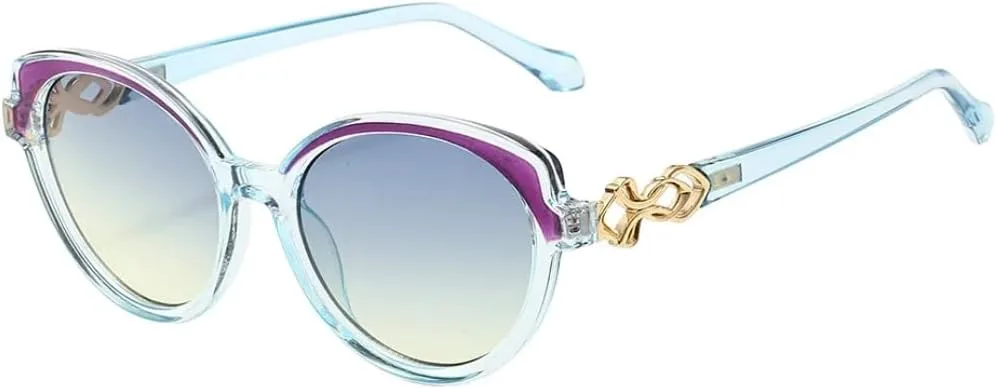 

Солнцезащитные очки для мужчин и женщин - защита UV400 - градиентный цвет "кошачий глаз" для занятий спортом на открытом воздухе и вождения DSVIGF, Blue Tea