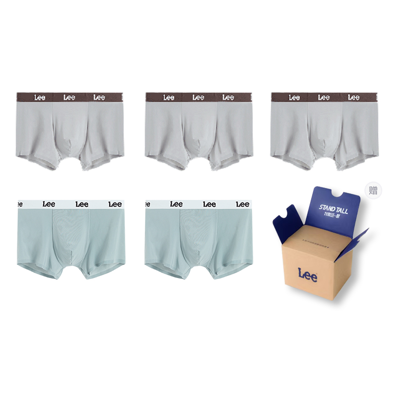 

Хуэй Гуан II поколение трусы мужские бокс 5 штук Lee, бежевый