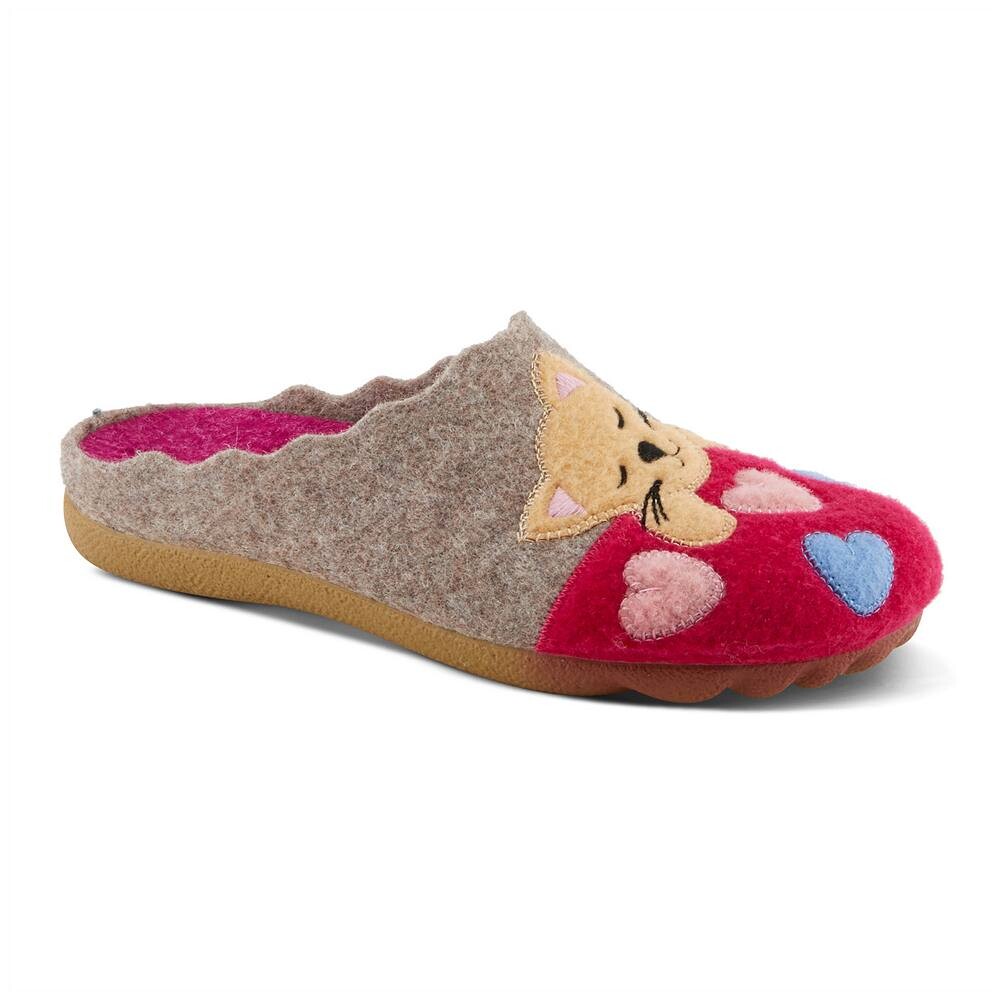 Женские тапочки Flexus by Spring Step из шерсти Cuttlecat, цвет Fuchsia Multi