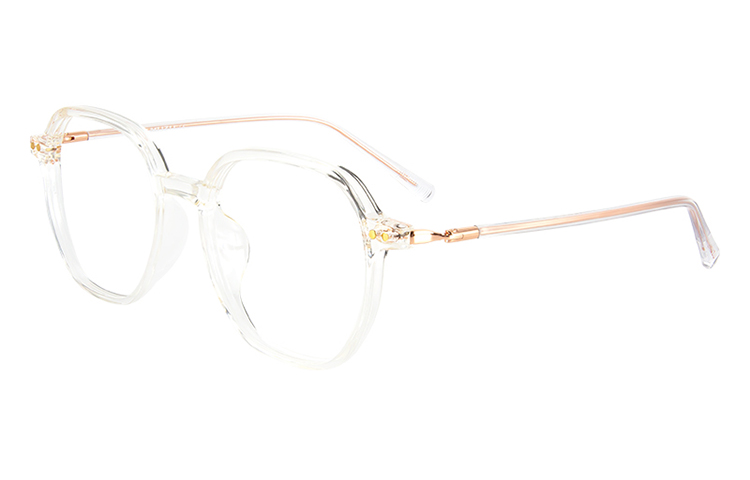 

MUZU Пластиковая оправа для очков нестандартной формы, Clear white - C12