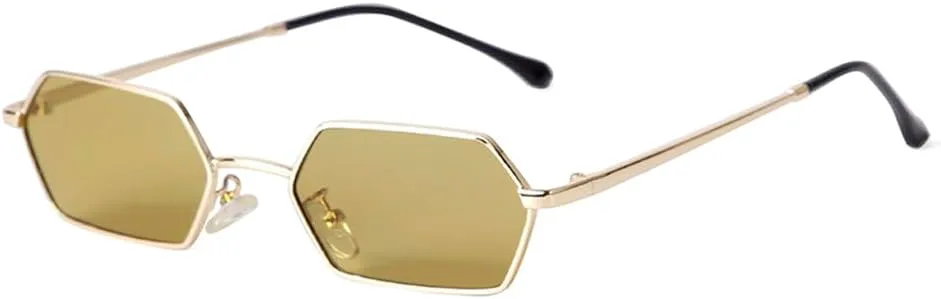 

Модные узкие прямоугольные солнцезащитные очки для женщин и мужчин, многоугольные линзы, металлическая оправа, защита от ультрафиолета UV400, SUN852 Generic, C4