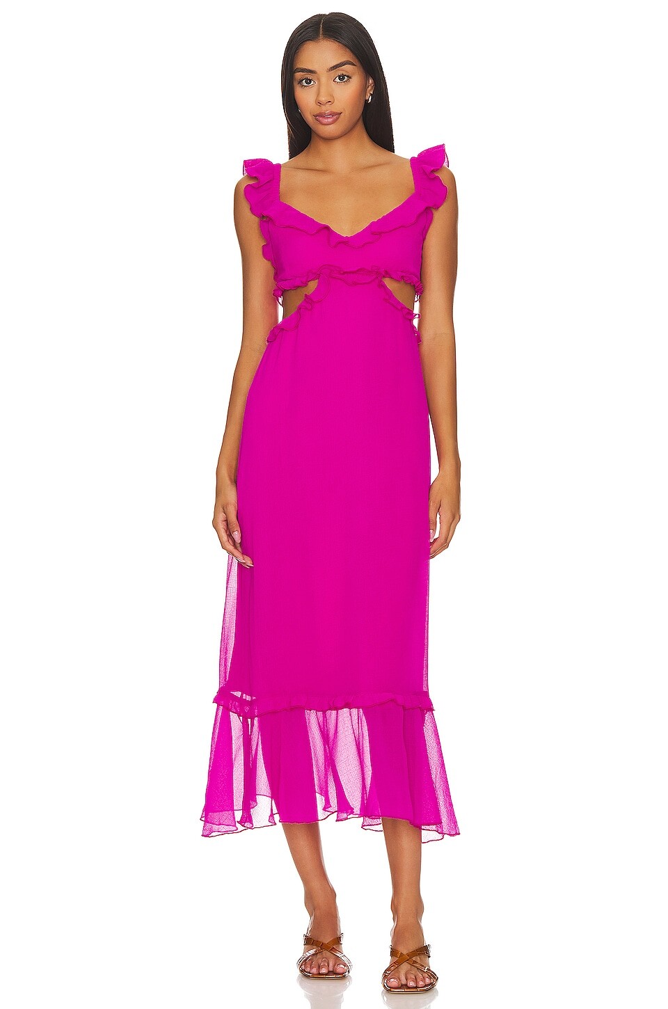 

Платье миди Show Me Your Mumu Lane, цвет Pink Crinkled Chiffon