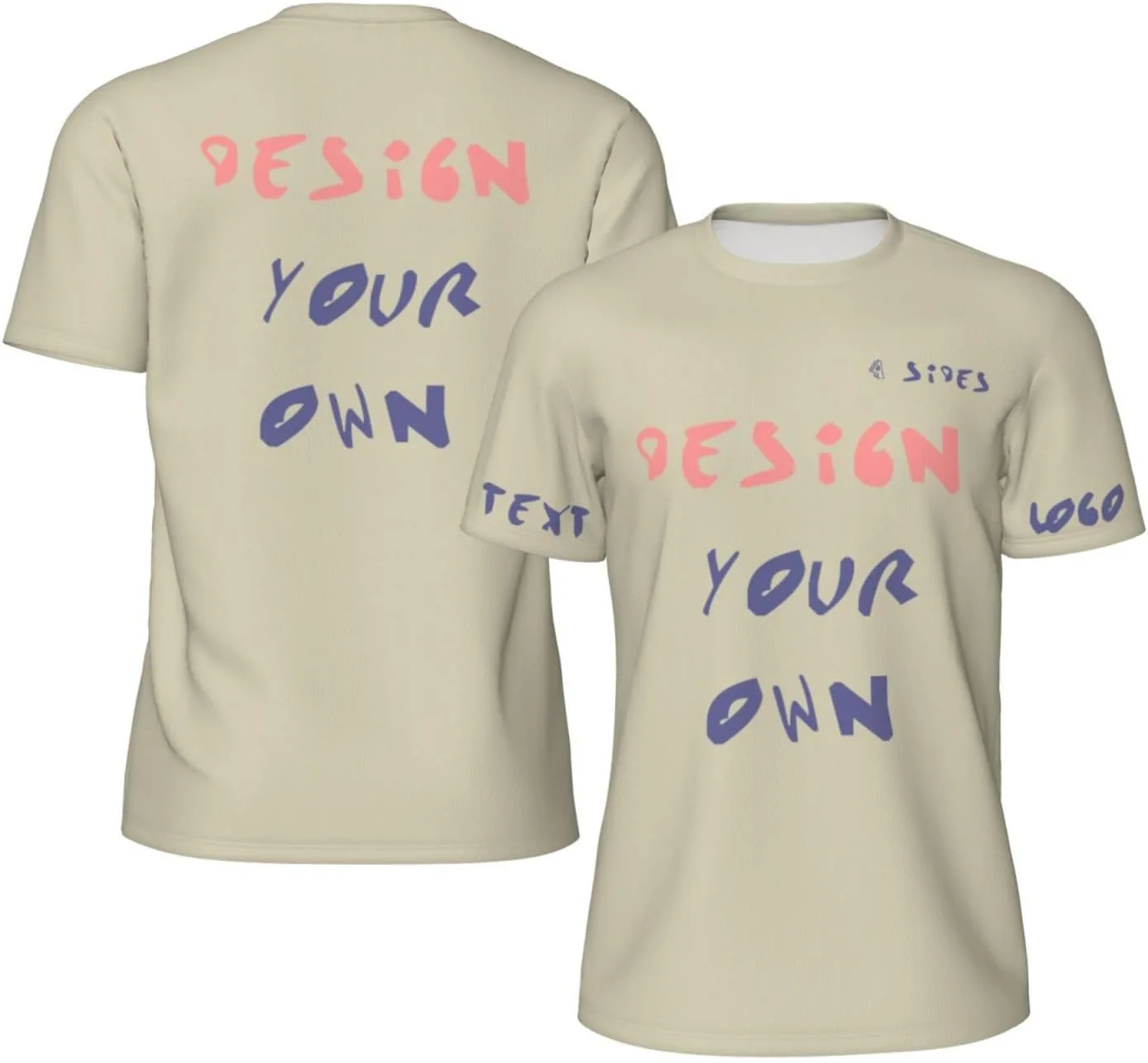 

Футболка Custom с принтом на 4 сторонах