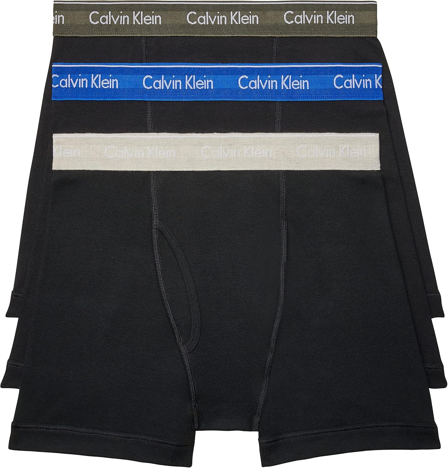 

Комплект из 3 мужских боксеров Calvin Klein Cotton Classics, Black Bodies W/ Royalty, Army Green, Flaz Heather
