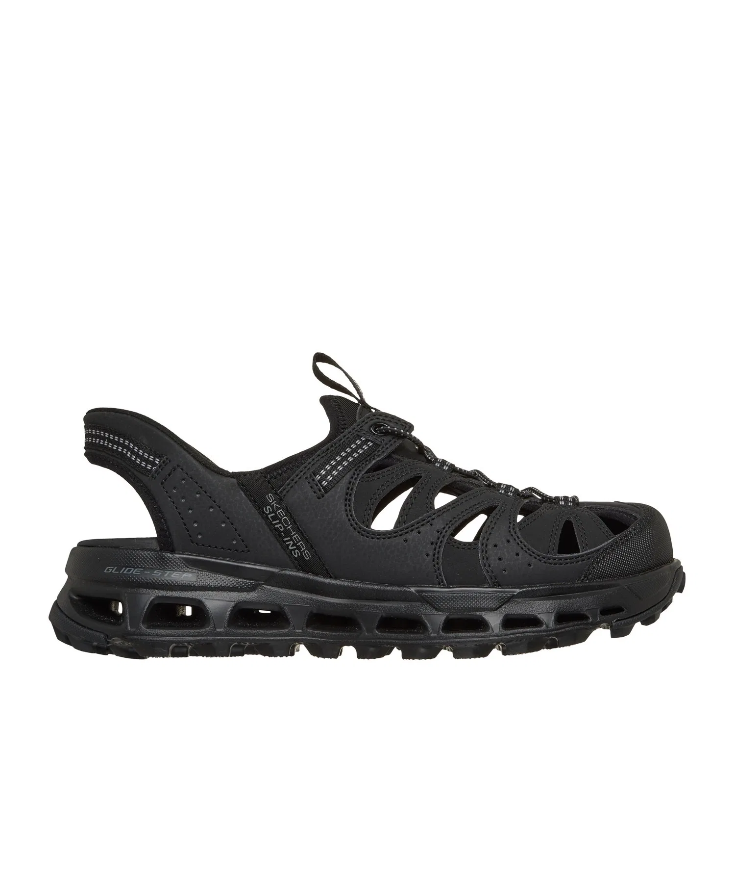 Мужские кроссовки SKECHERS Hands Free Slip-ins Glide-Step Trail чёрные — фото 4