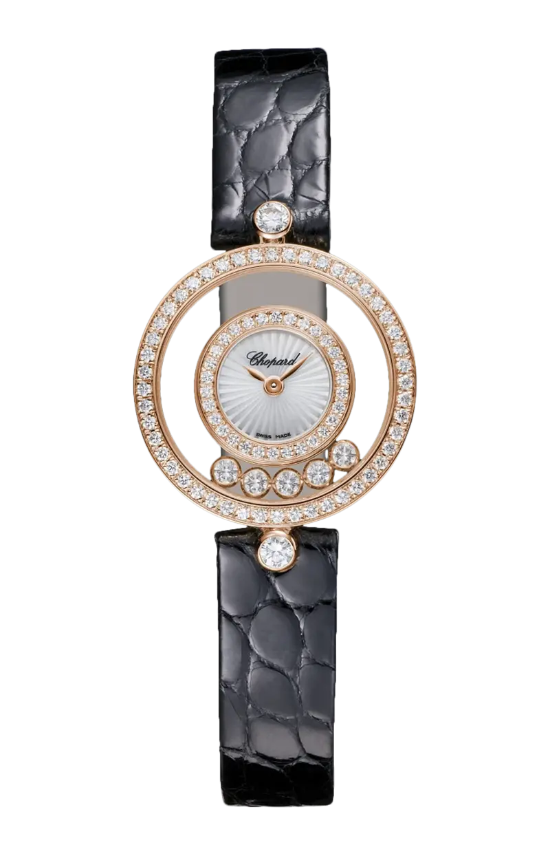 

Happy diamonds icons 26 мм, кварц, этическое розовое золото, бриллианты - 203957-5214 CHOPARD