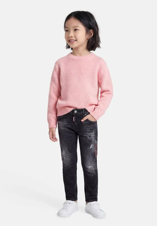 Джинсы унисекс в стиле "крутой парень" узкие джинсы Dsquared2, Denim Black