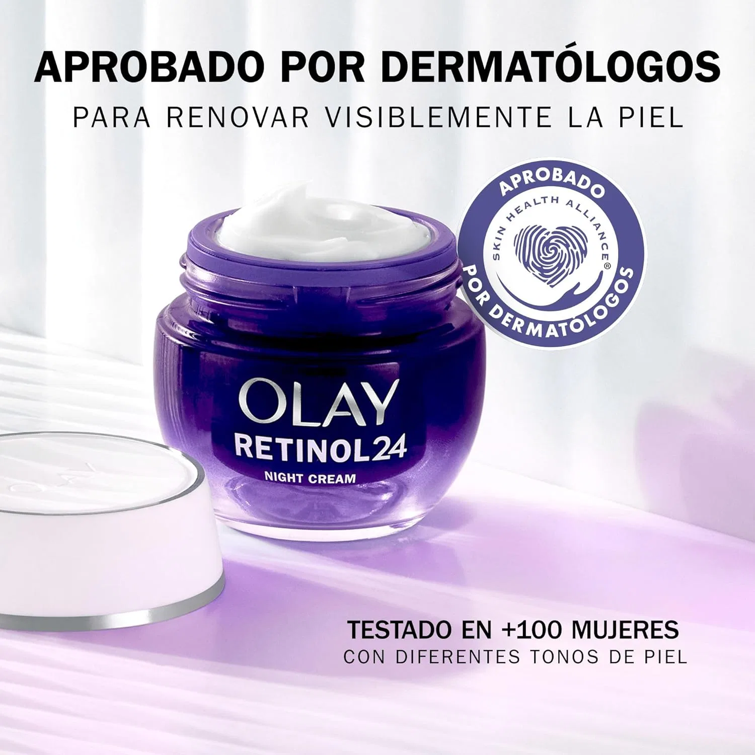 Крем для лица Olay — Увлажняющий ночной с ретинолом и витамином E «Retinol » от, 50 мл — фото 3
