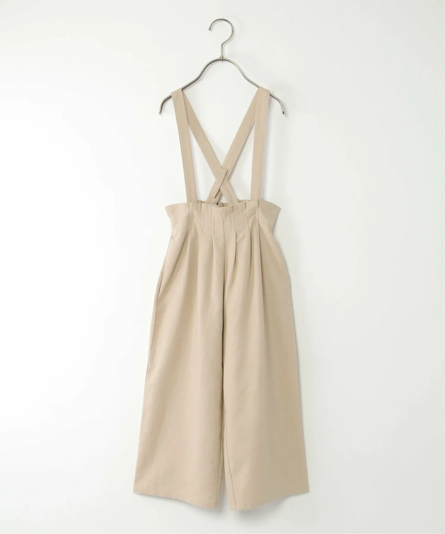 Широкие брюки из смесовой льняной ткани с подтяжками (120–160 см) Ikka, beige