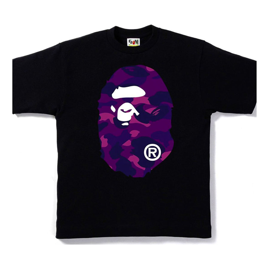 

Футболка A Bathing Ape Camo Ape Head T-Shirt 'Black Purple', черный
