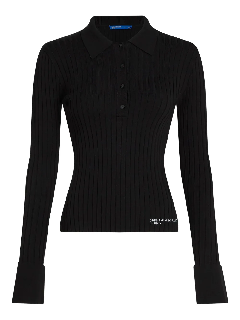 

Рубашка поло в рубчик Karl Lagerfeld Jeans, черный