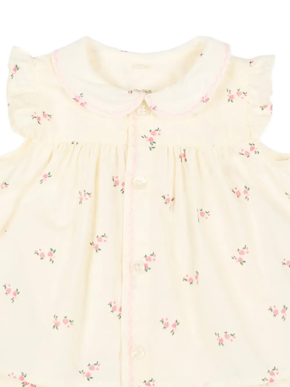 Комплект из шорт с оборками и цветочным принтом Petit Bateau, нейтральный — фото 4