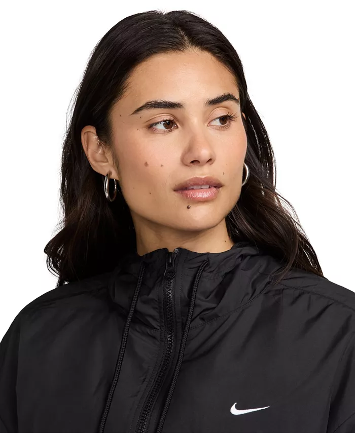 Спортивная куртка Nike Sportswear Classic Zip-Front Hooded, черный — фото 3