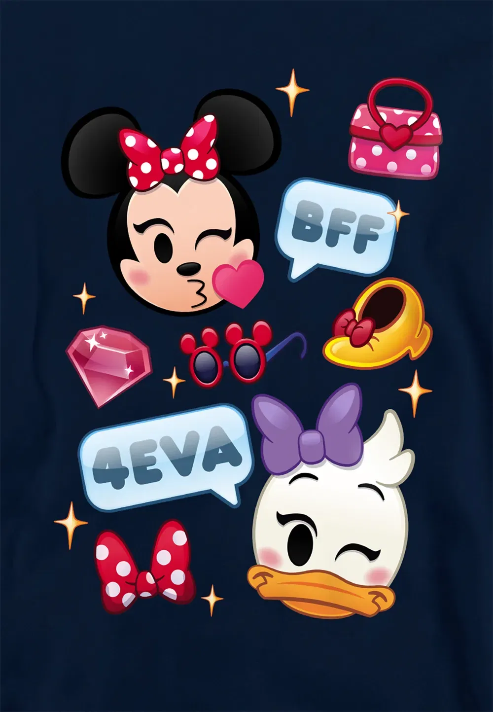 Детская худи с Минни Маус и Дейзи, Disney, темно-синий — фото 2