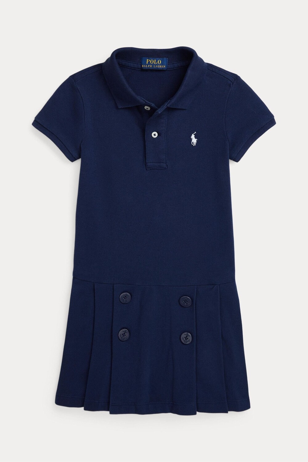 

Девочка платье поло в морском стиле стретч Polo Ralph Lauren, синий