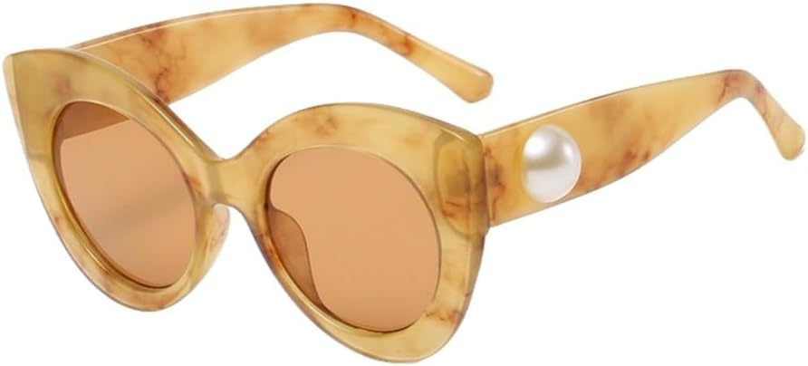 

Модные солнцезащитные очки «кошачий глаз» в крупной оправе, женские солнцезащитные очки для активного отдыха и путешествий, защита от ультрафиолета UV400 UJNHGQ, Leopard Tea