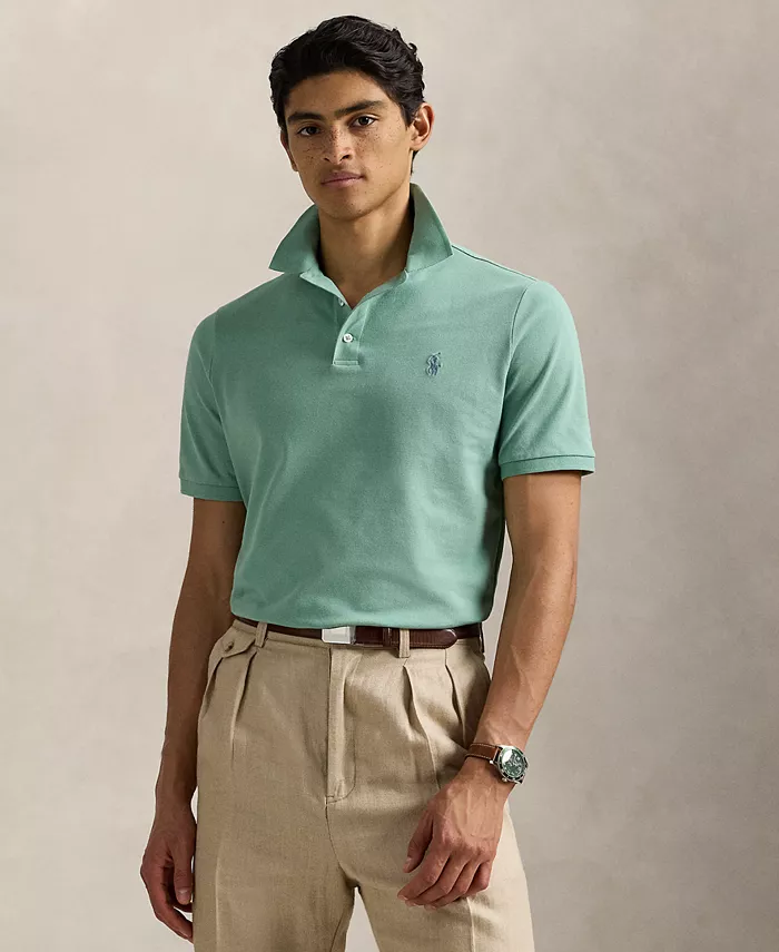 

Мужская классическая поло из эластичной сетчатой ткани Polo Ralph Lauren, зеленый