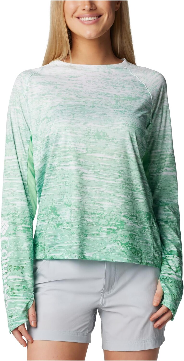 

Футболка Columbia Super Tidal Tee Vent Long Sleeve, цвет Ocean Mint Digiscale Fade