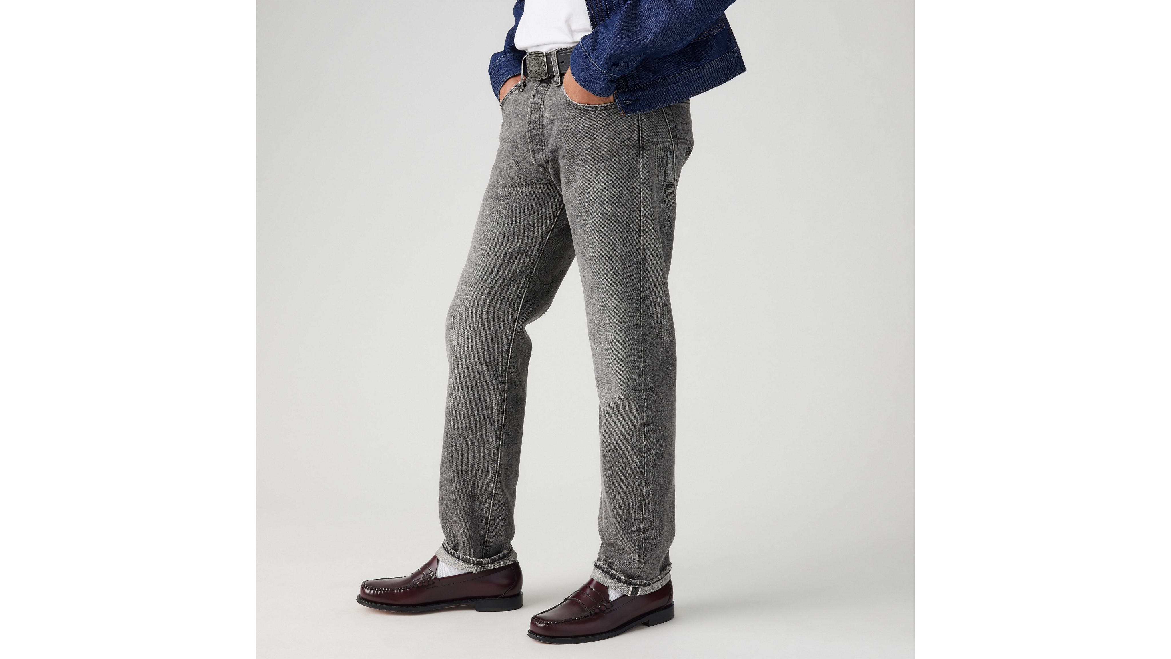 501 Оригинальные джинсы Selvedge для мужчин Levi's, цвет Black Ash - Black — фото 2