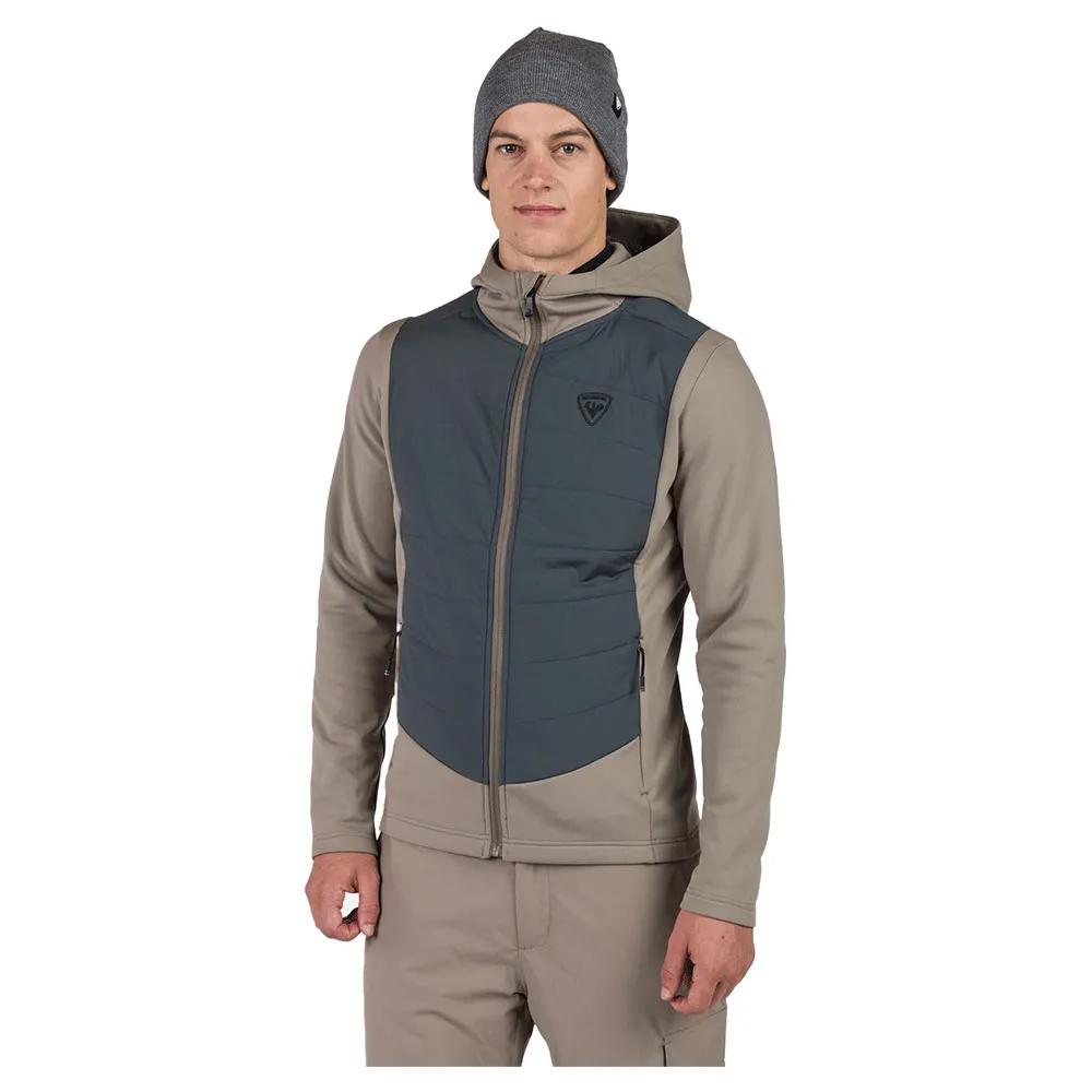 

Флис Rossignol Classique Hybrid full zip, серый