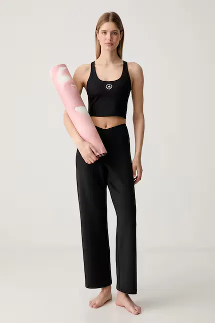 Топ для йоги без рукавов Adidas by Stella McCartney, черный — фото 2