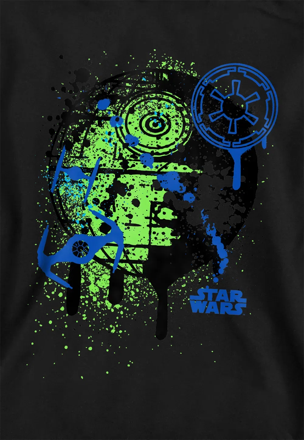 Детская худи с принтом Star Wars Death Star, Disney, черный — фото 2