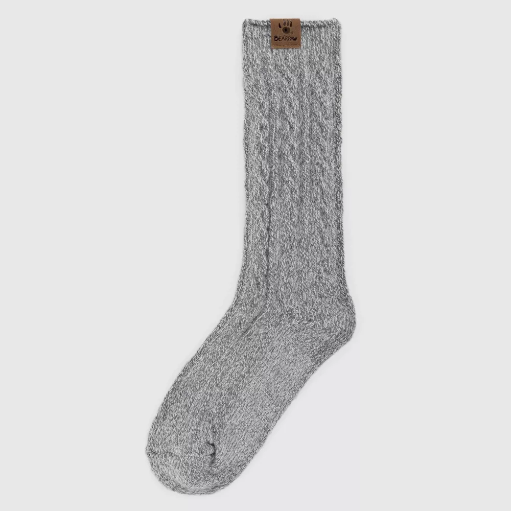 

Женские жаккардовые носки Bearpaw Cable Crew Bear Paw, цвет Charcoal Gray