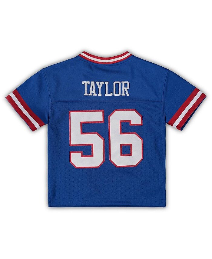 Джерси Лоуренса Тейлора для новорожденных для новорожденных Royal New York Giants 1986, вышедшее на пенсию Джерси Legacy Mitchell & Ness, синий — фото 4