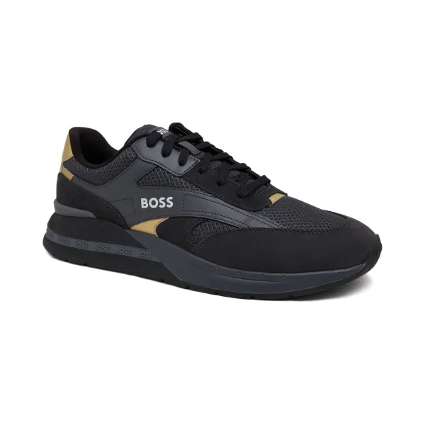 

Кроссовки Kurt run sdme с добавлением кожи Boss, черный
