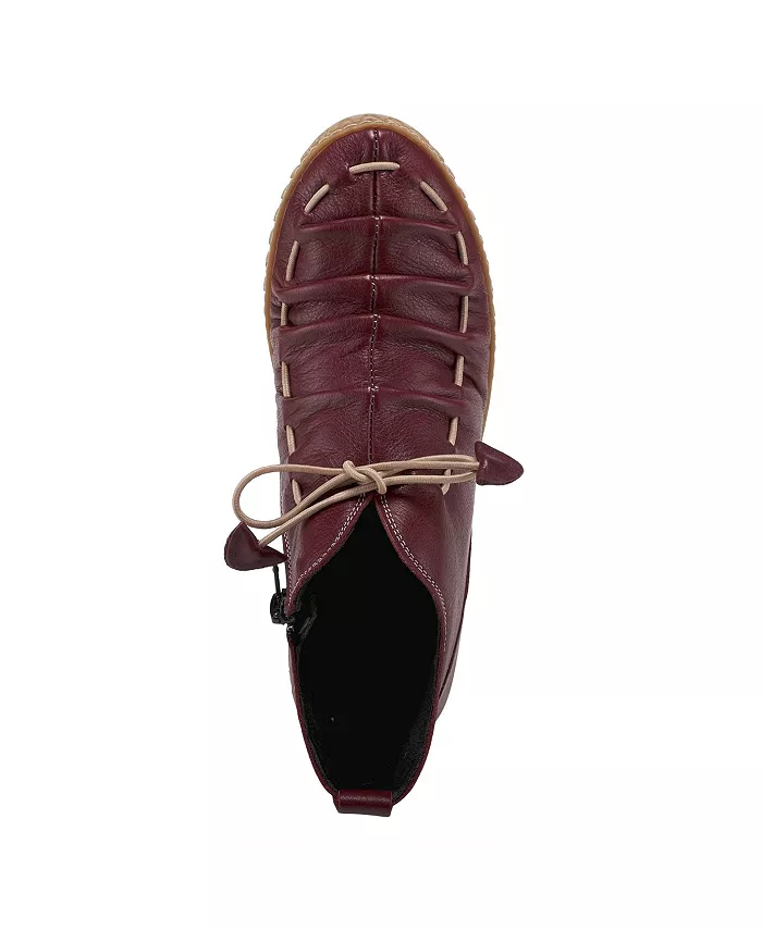 Туфли Nespea Premium Leather на танкетке с эластичной завязкой и съемной стелькой Spring Step, красный — фото 3