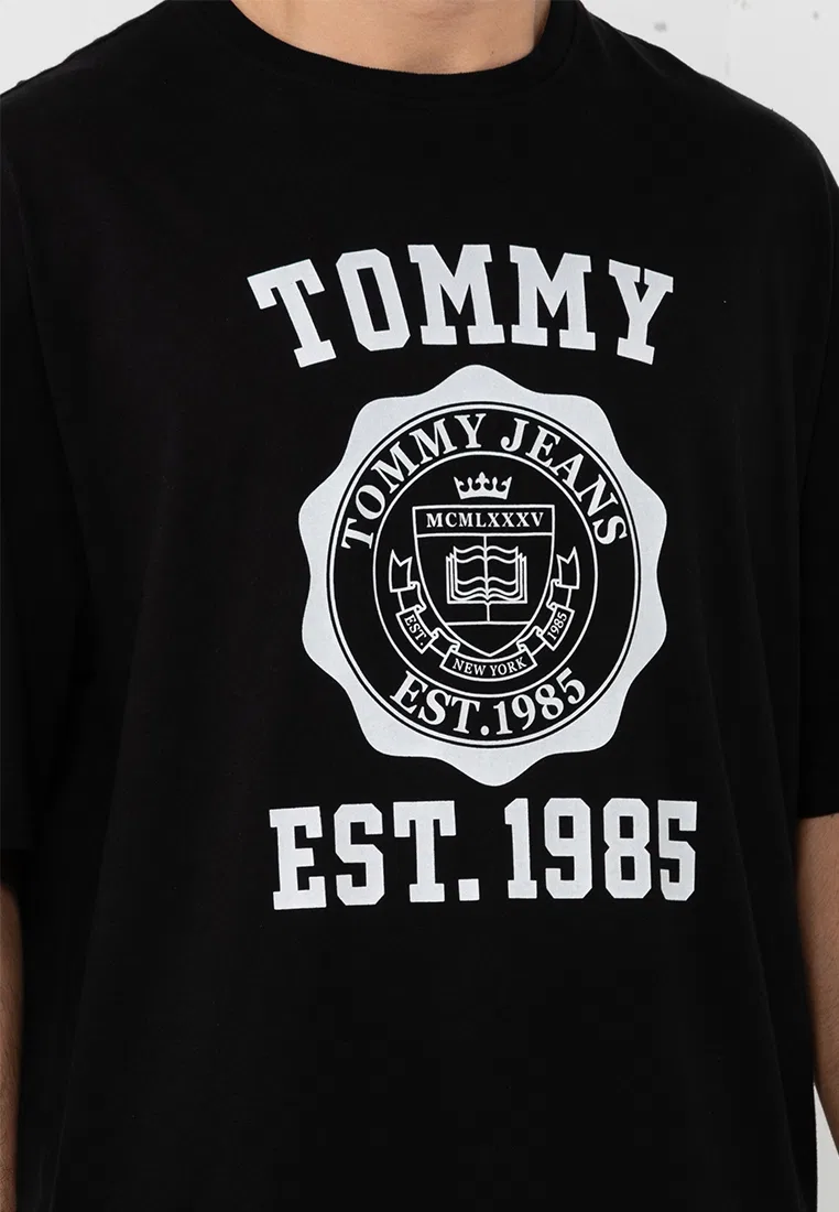 Футболка оверсайз с гербом, Tommy Jeans Tommy Hilfiger, черный — фото 3