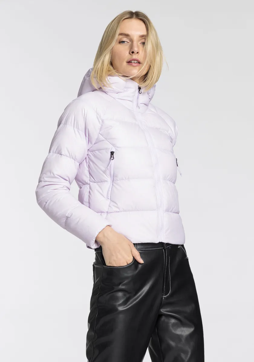 

Пуховик The North Face "W HYALITE DOWN HOODIE - EU" (1 шт.), с капюшоном, с логотипом, цвет Icy Lilac