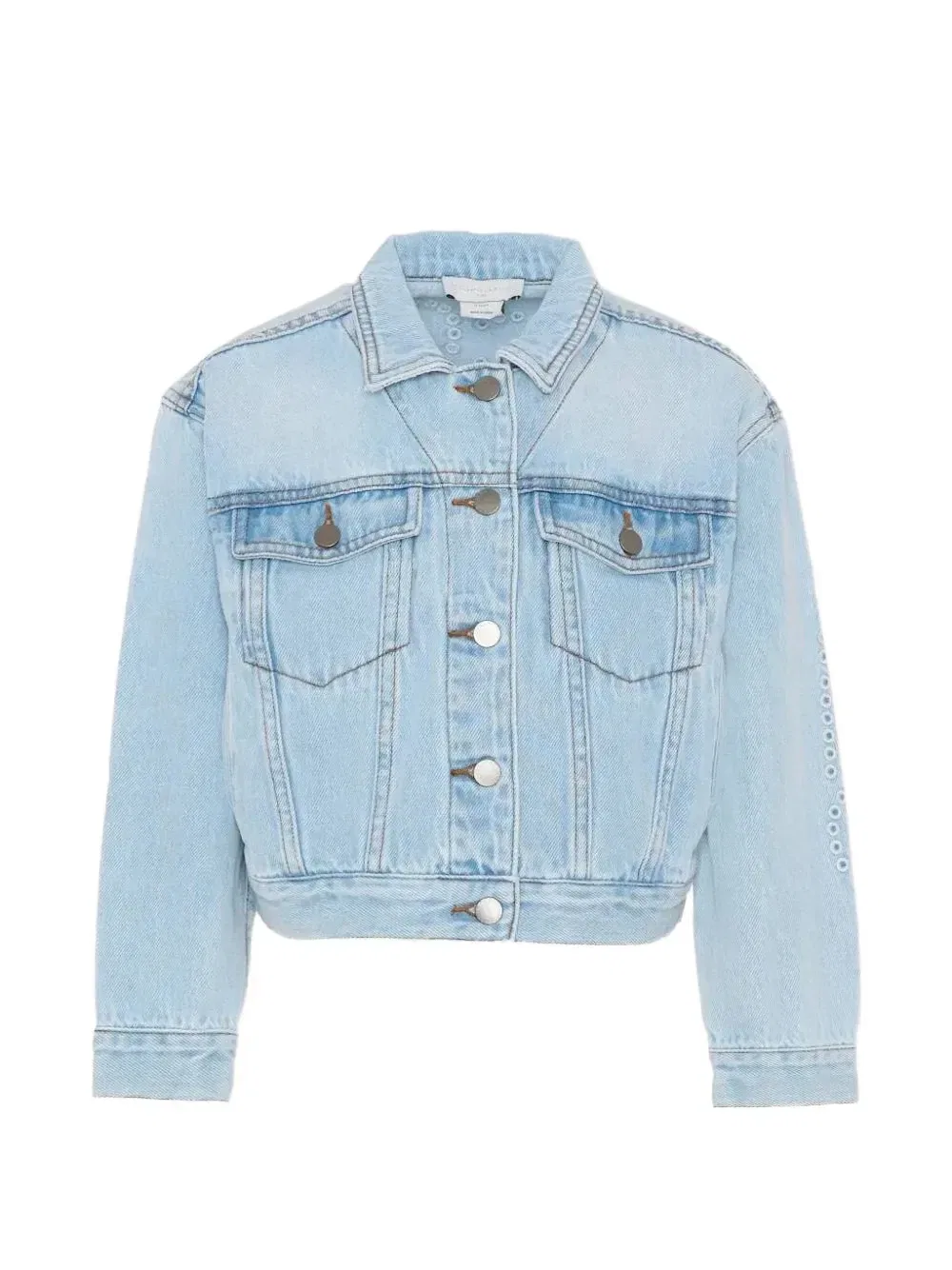 Джинсовая куртка с люверсами Stella McCartney Kids, синий