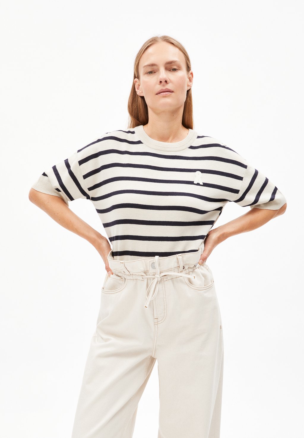 

Футболка с принтом LIZAA LINO STRIPES ARMEDANGELS, белый