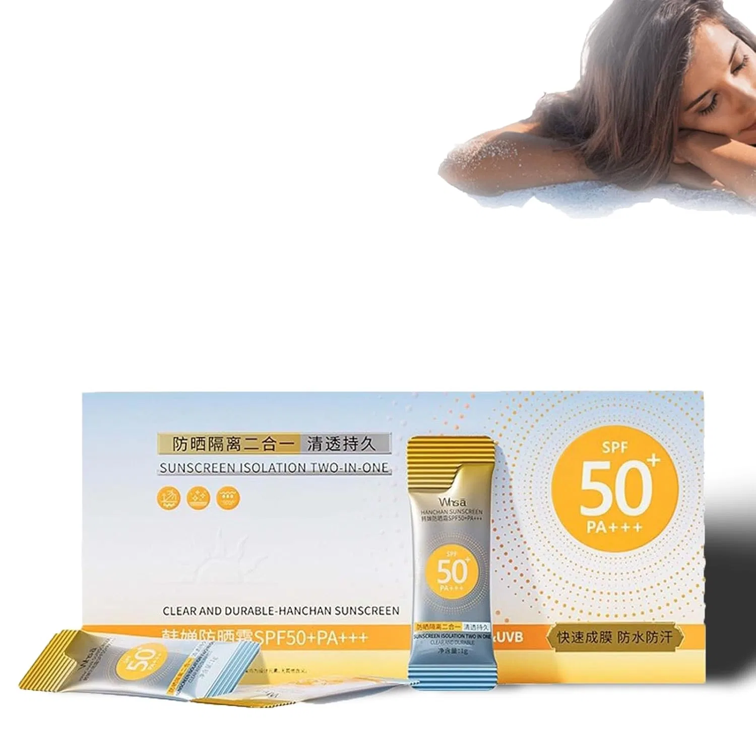 Набор из 50 мини-кремов для загара с SPF 50+ Generisch