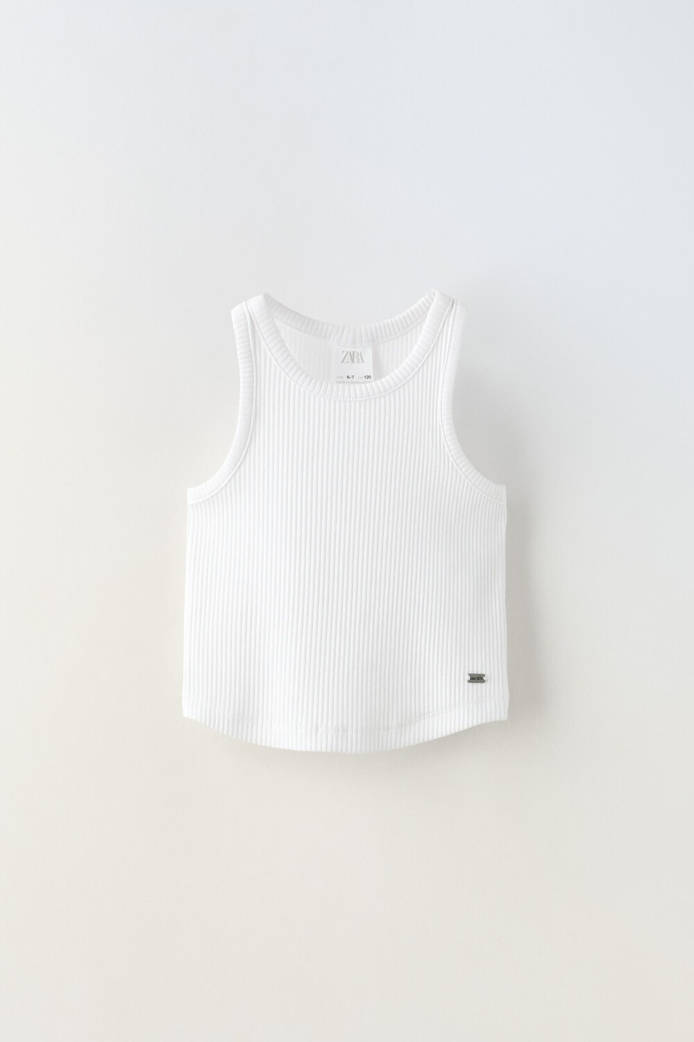 

Топ Zara Ribbed Racerback, белый