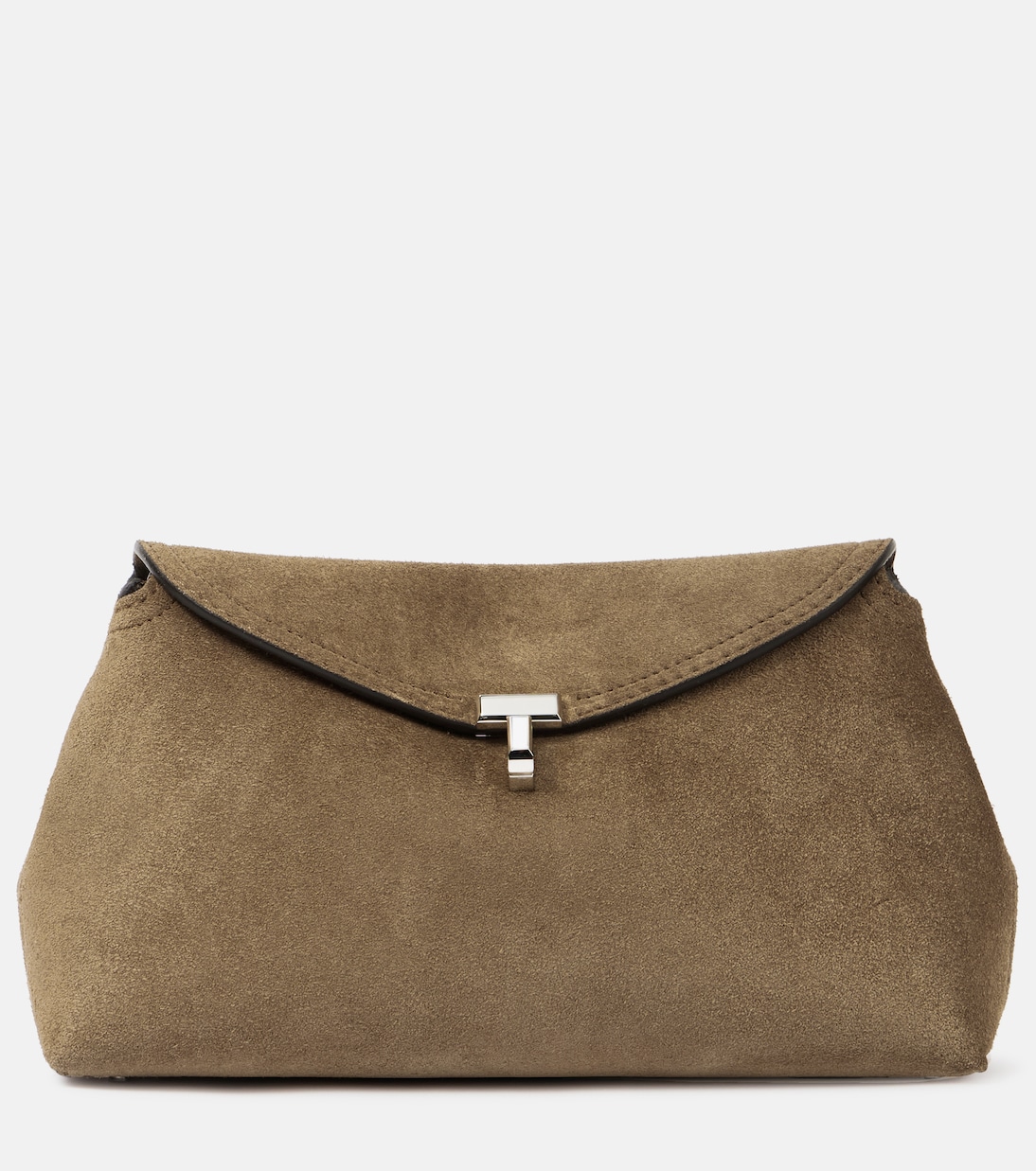 

Клатч из замши T-Lock Toteme, Tobacco 104