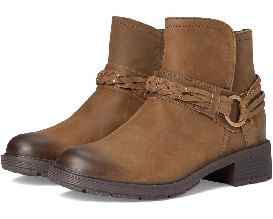 Женские ботинки Clarks Hearth Kaylie с ремешком на щиколотке, коричневый