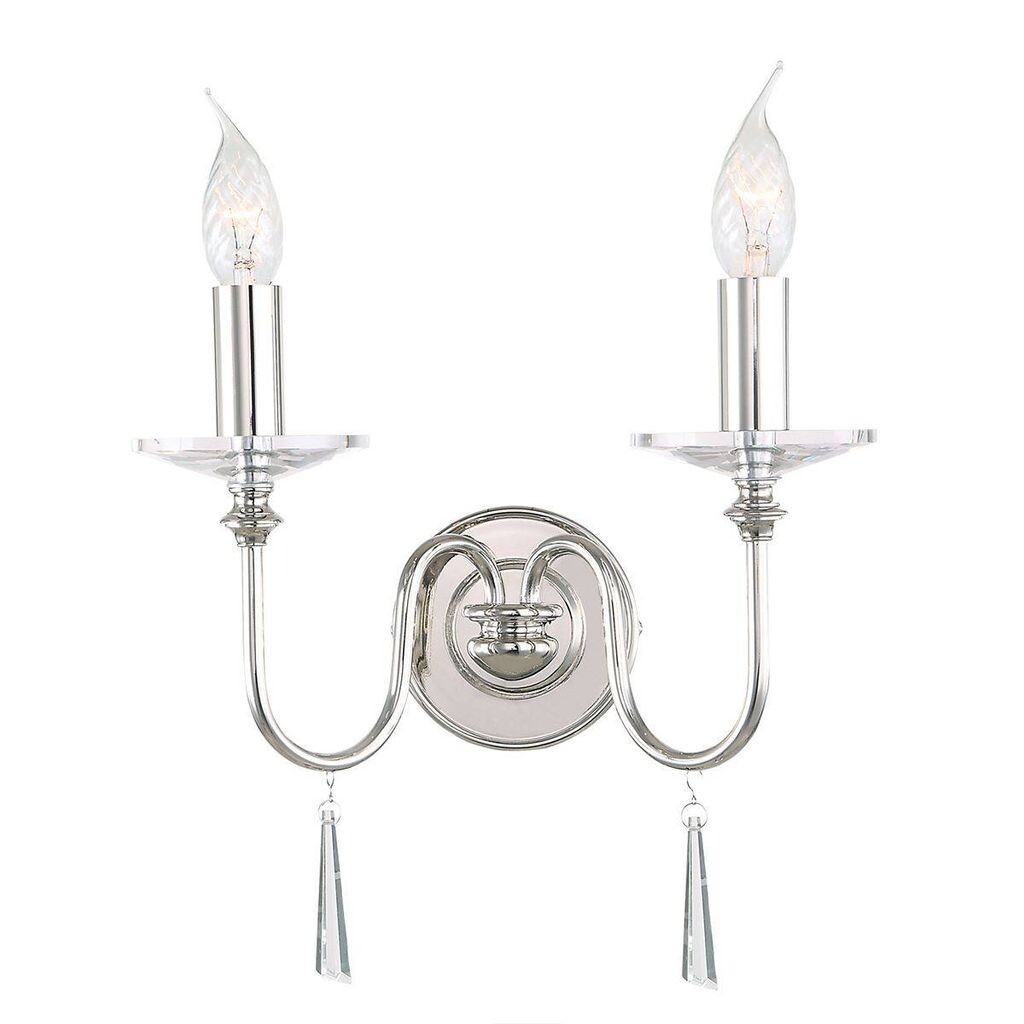 

Настенный светильник Finsbury Park, полированный никель, 2 лампочки, без абажура Elstead Lighting
