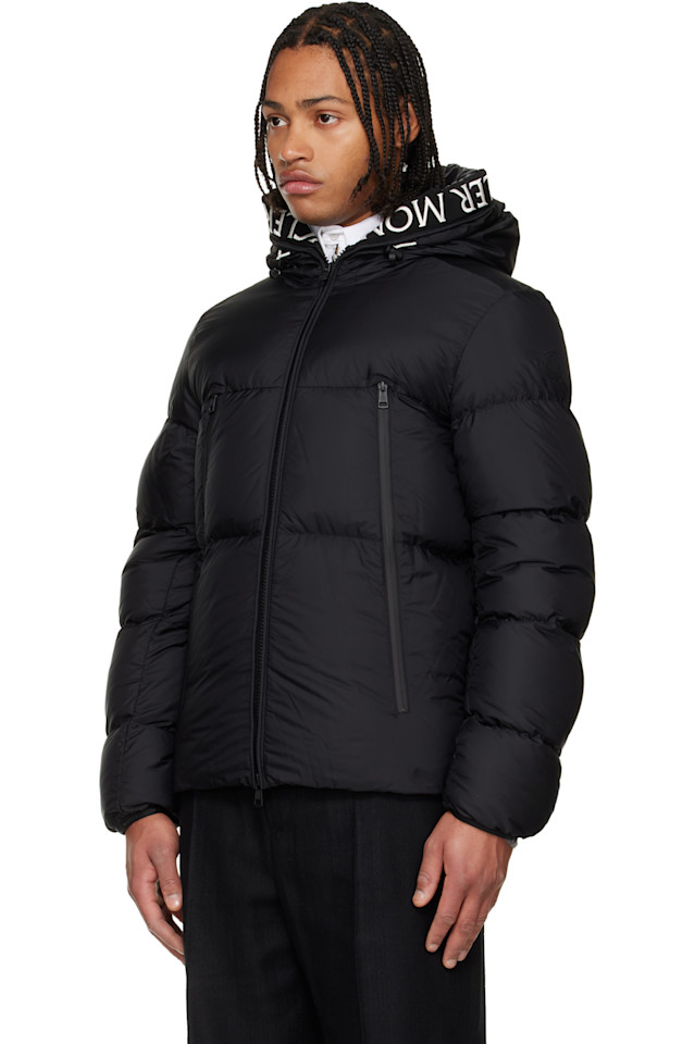 Пуховая куртка Montcla с капюшоном и короткими рукавами Moncler, черный — фото 4