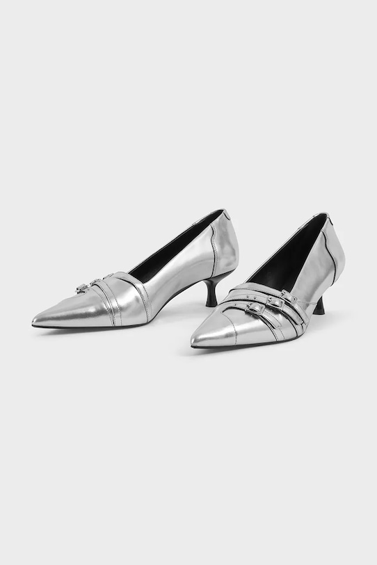 Кожаные туфли-лодочки Lykke Vagabond Shoemakers, серебряный — фото 2