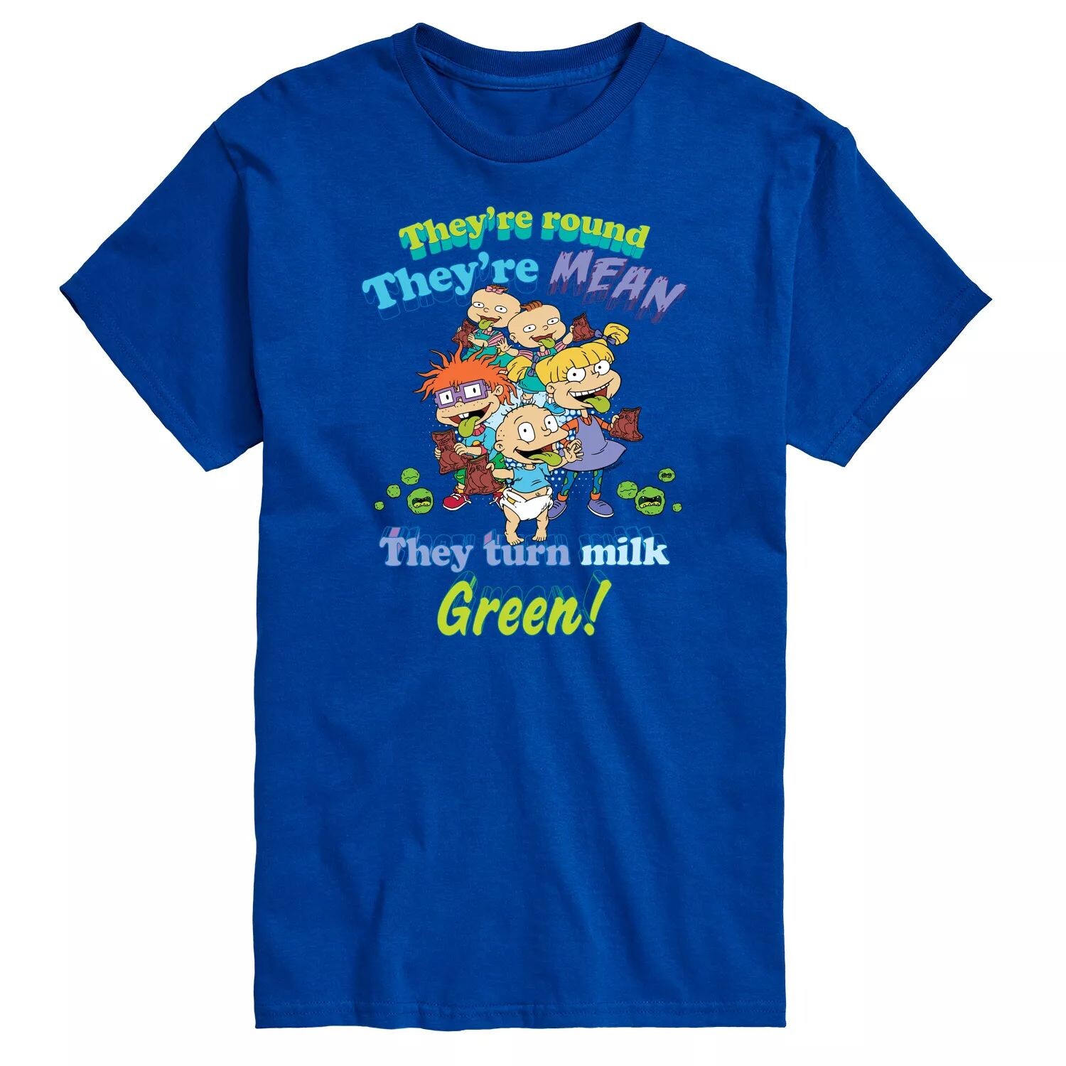 

Футболка с рисунком Big & Tall Rugrats Reptar Bar Nickelodeon, синий