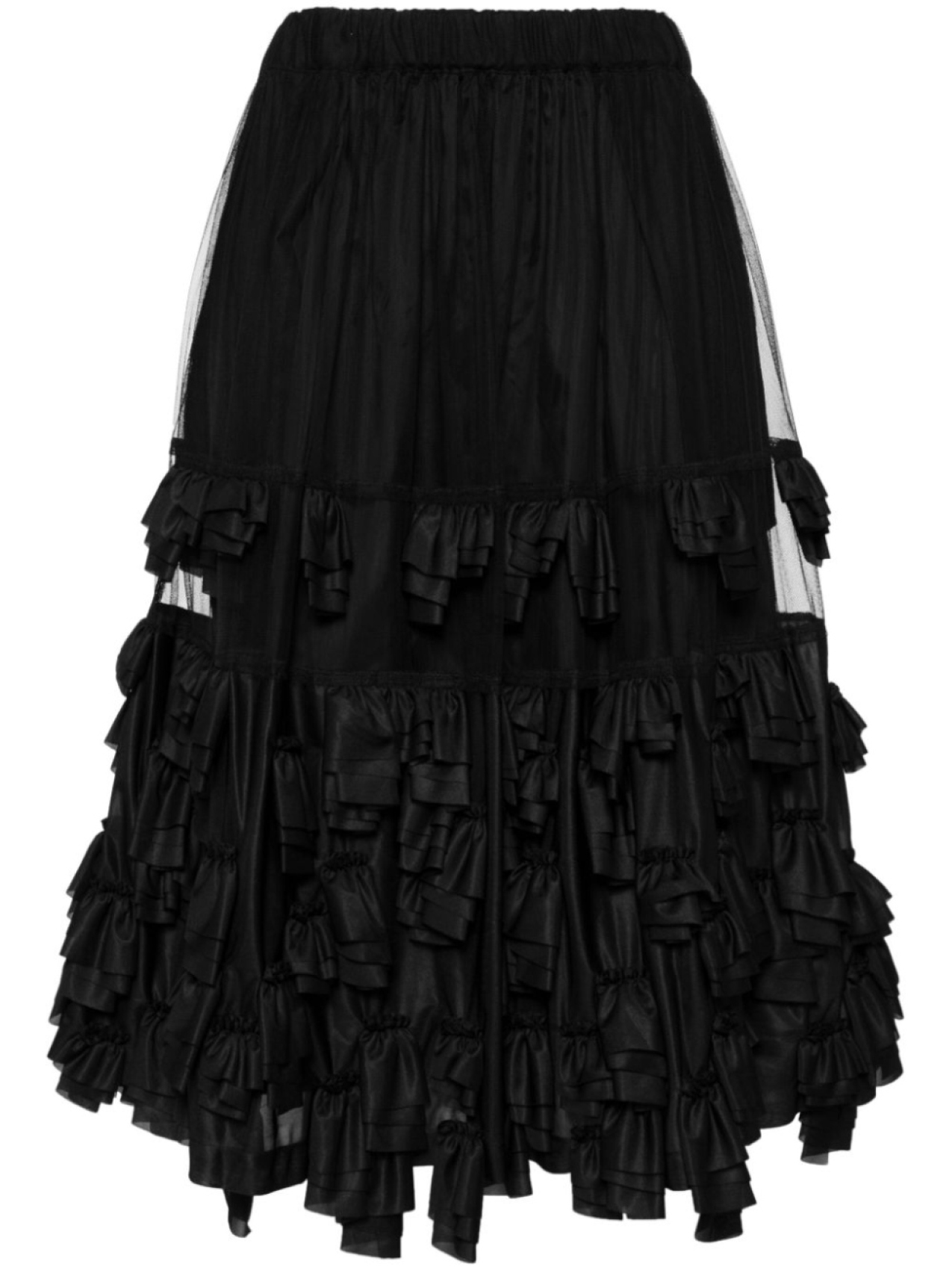 

Black Comme Des Garçons юбка из тюля с оборками, черный