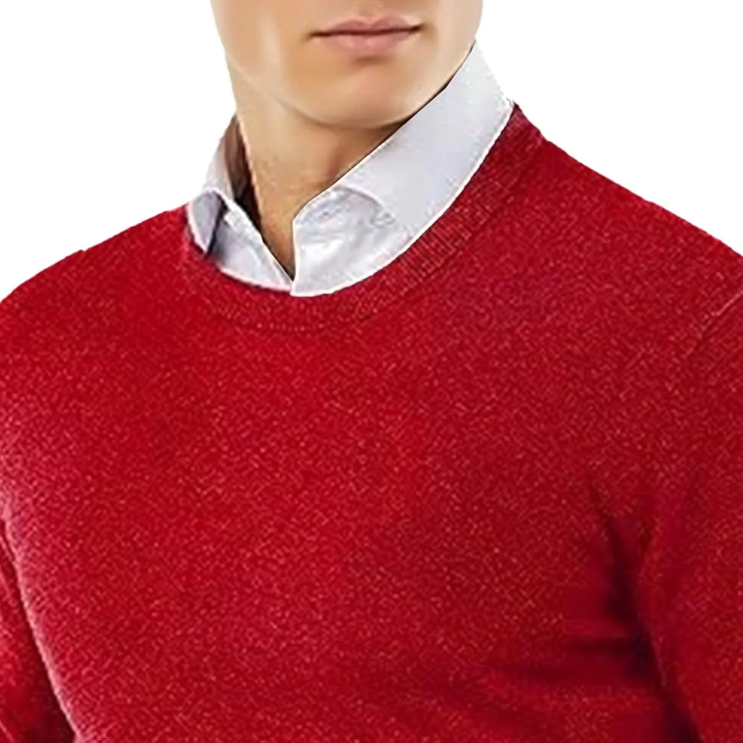 Мужской свитер с круглым вырезом Slim Fit Wool Blend — фото 4