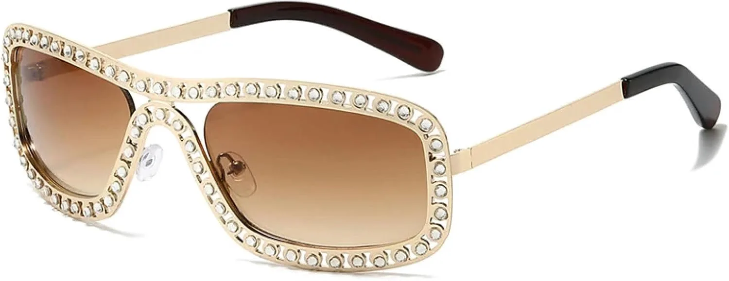 

Женские солнцезащитные очки, мужские солнцезащитные очки в металлической оправе с градиентными линзами, защита от УФ-излучения UV400 DSVIGF, Golden Tea Gradient