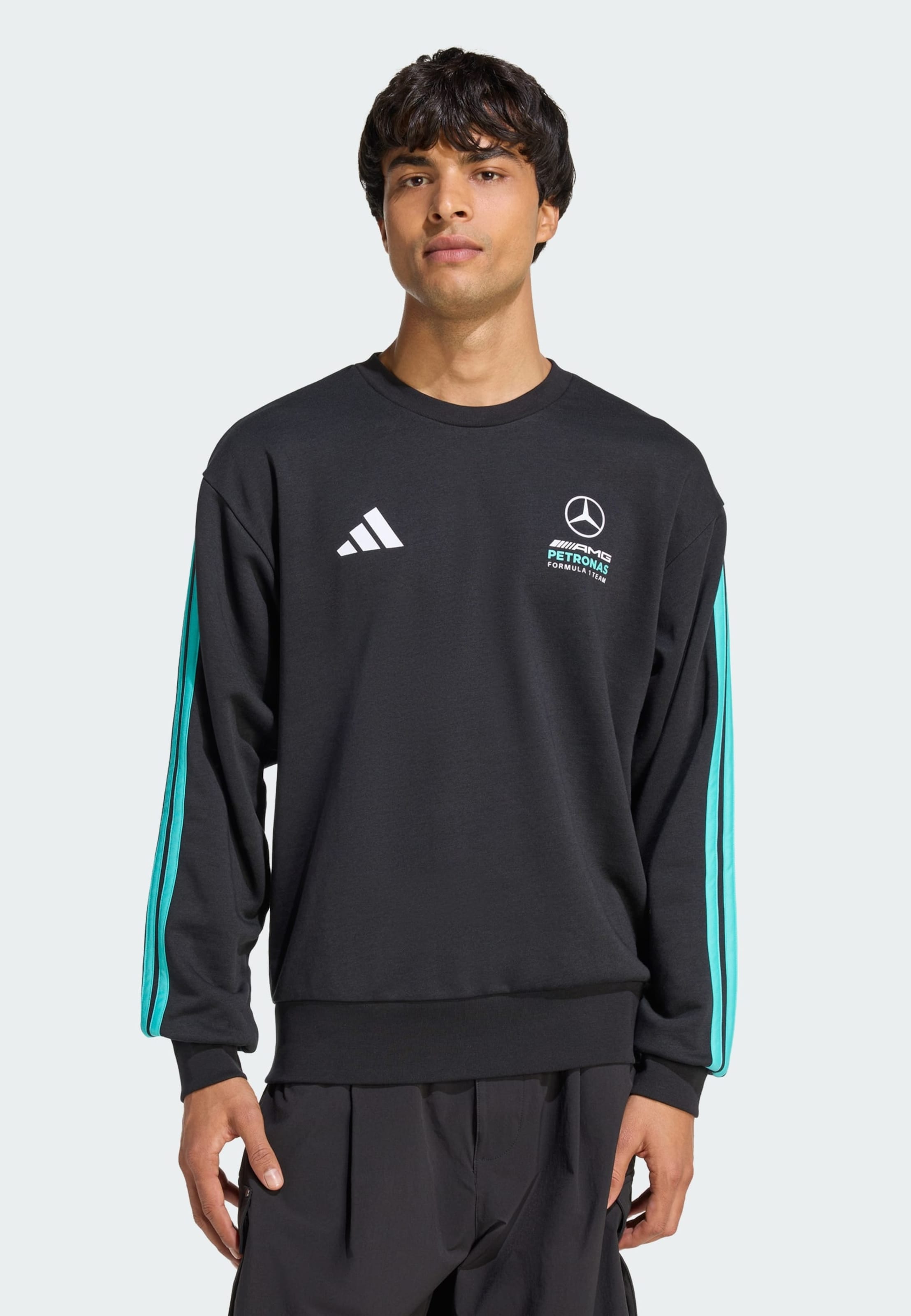 Adidas Performance Спортивный свитшот 'Mercedes - AMG Petronas Formula 1 Team DNA' в черном цвете — фото 2