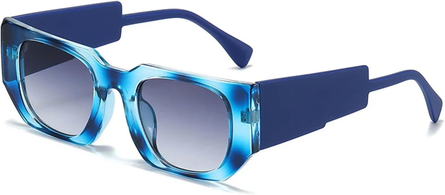 

Модные маленькие солнцезащитные очки для мужчин и женщин в стиле ретро, ​​люкс, трендовые панк-очки, очки для путешествий и вождения, защита от УФ-излучения UV400 TKKTLLT, Blue Gradient Gray