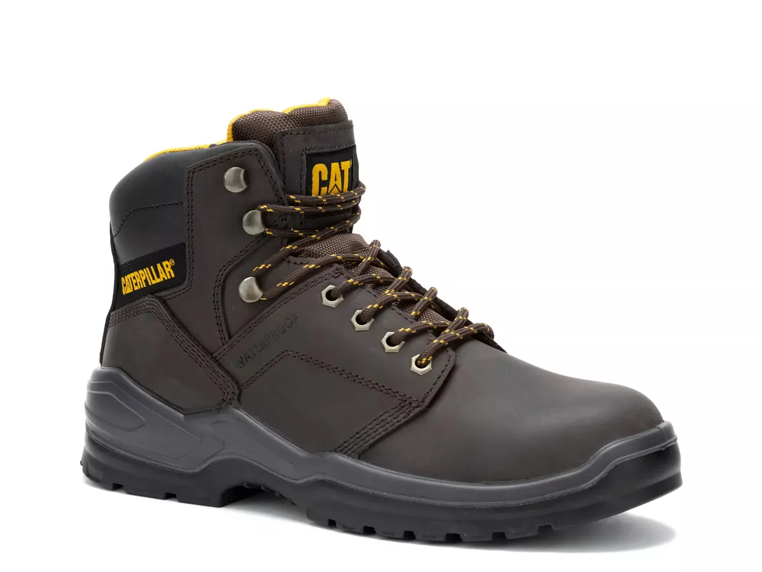 

Водонепроницаемые рабочие ботинки со стальным носком - мужские Caterpillar, Dark Brown
