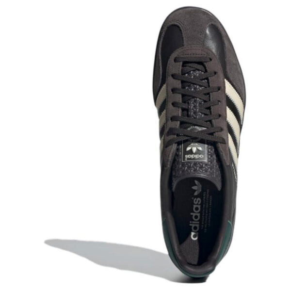 Кроссовки газель для дома кожа Adidas, коричневый — фото 3