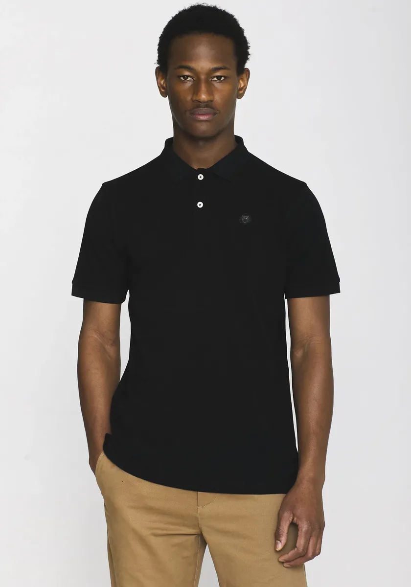 

Рубашка-поло KnowledgeCotton Apparel в классическом стиле, цвет Black Jet
